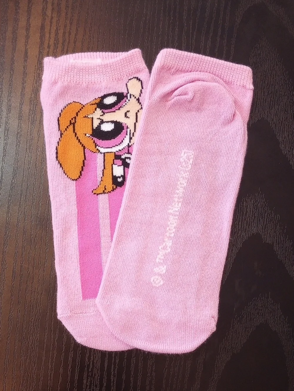 The Powerpuff Girls Blossom Pink Orange Cartoon Character Ankle Socks Size 4-10